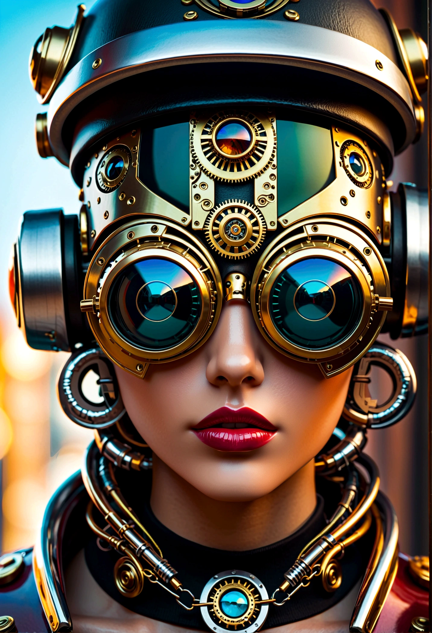 Diesel punk robot, eye Patch