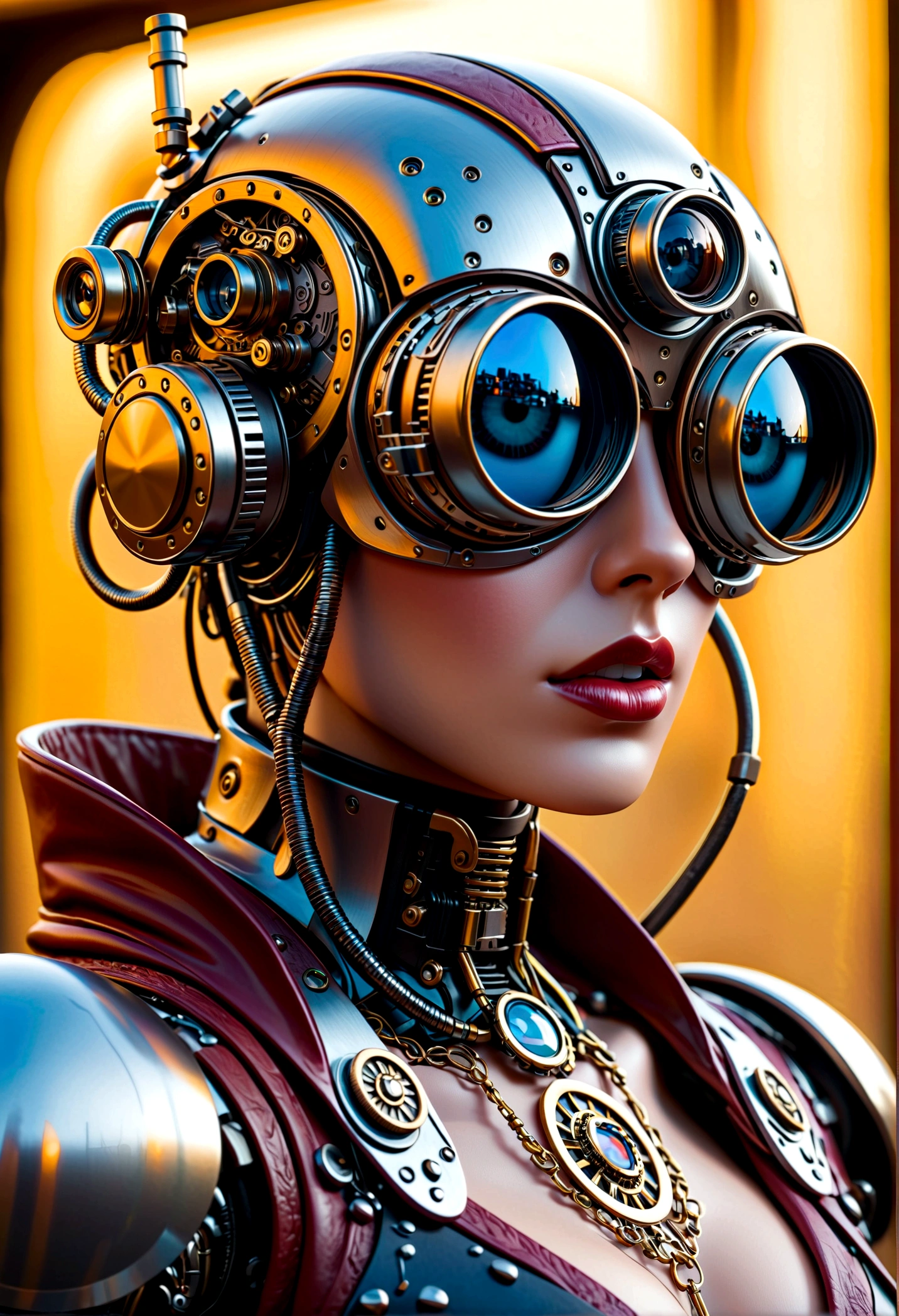 Diesel punk robot, eye Patch