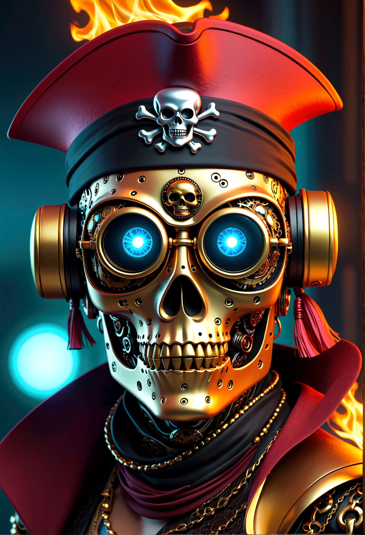 Pirate punk robot, eye mask