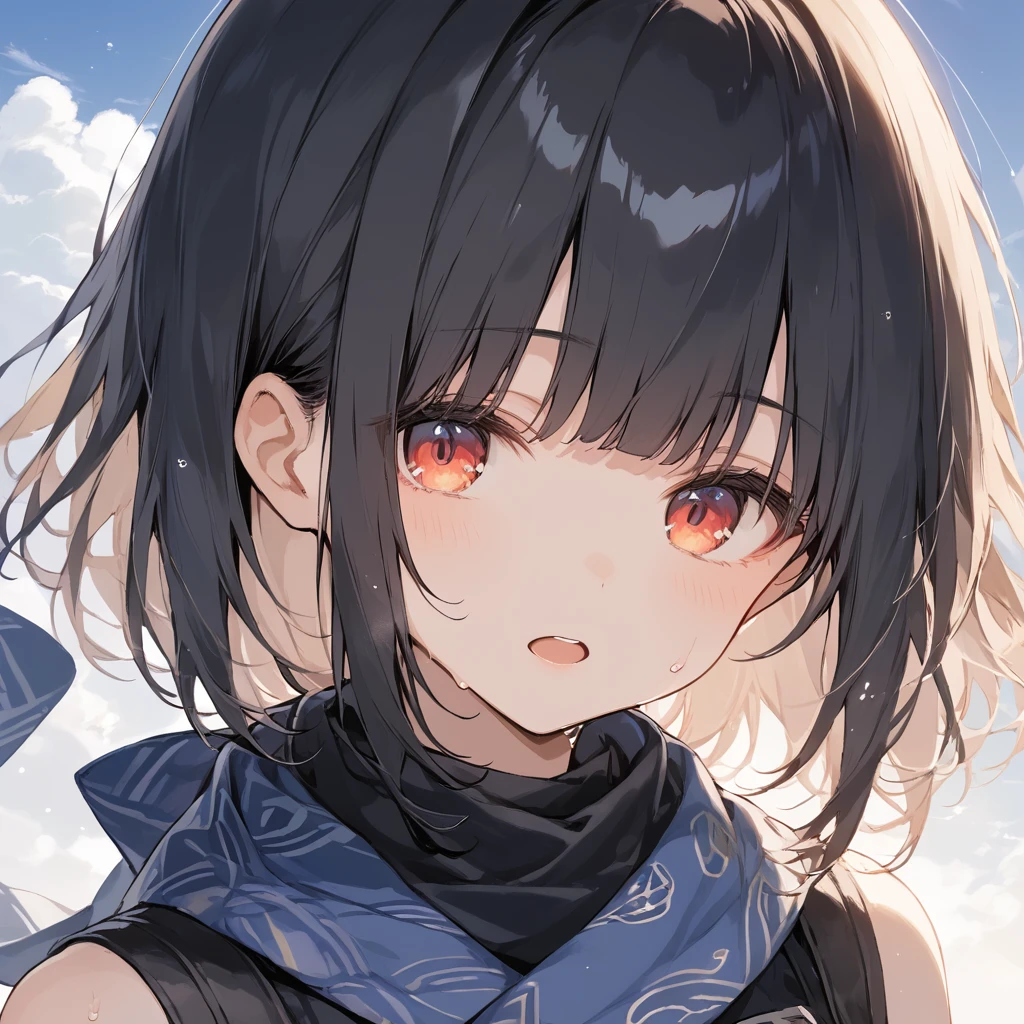 score_9, score_8_up, score_7_up, source_anime, best quality, masterpiece,ultra-detailed,official art, absurdres, highres, waifu2x, break,1girl, ninja, short hair, blunt bangs, small breasts,beautiful detailed eyes, expressionless, sleeveless, scarf, sweat, open mouth, (yawn:0.3), sleepily, night, outdoors, break,(clear line illustration:1.2),very high resolution, very aesthetic, super detailed skin, Best cinematic lighting powered by famous artist, 8k,cute picture,beauty illustration,photoshop_(medium),,(Detailed Lighting),best anime 8k konachan wallpaper, pixiv contest winner,