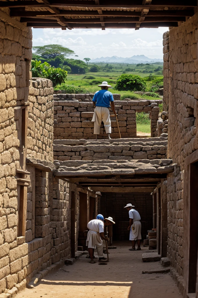 People working in ancient times in Nicaragua
