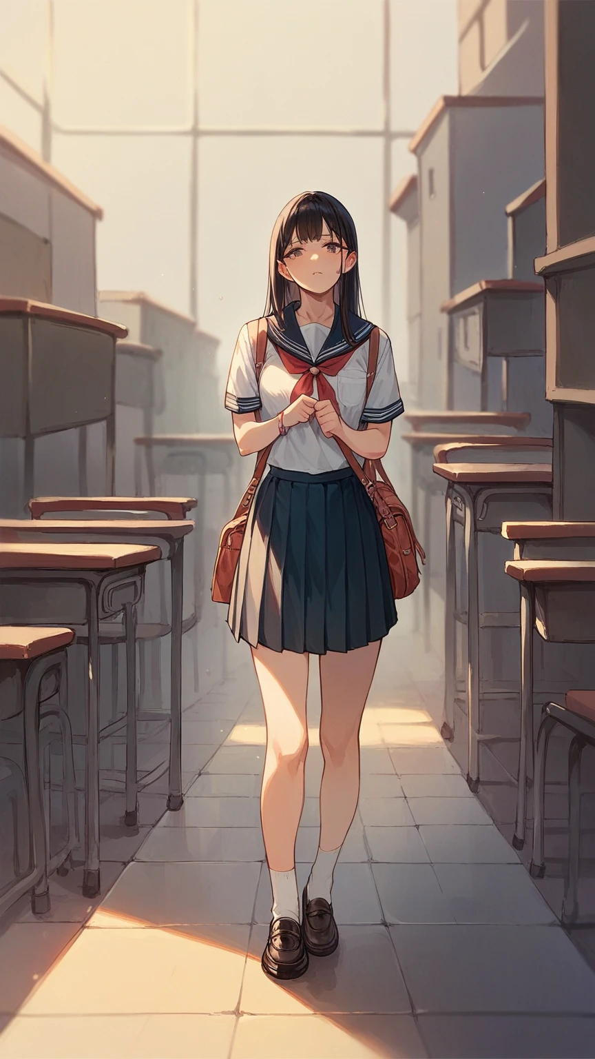 1girl, High School Uniforms