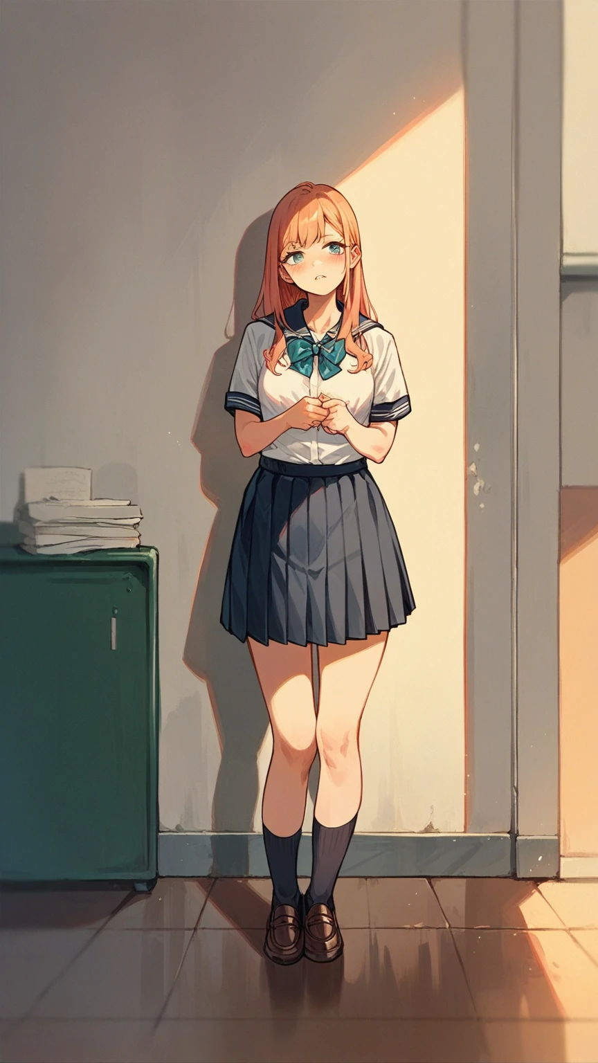 1girl, High School Uniforms