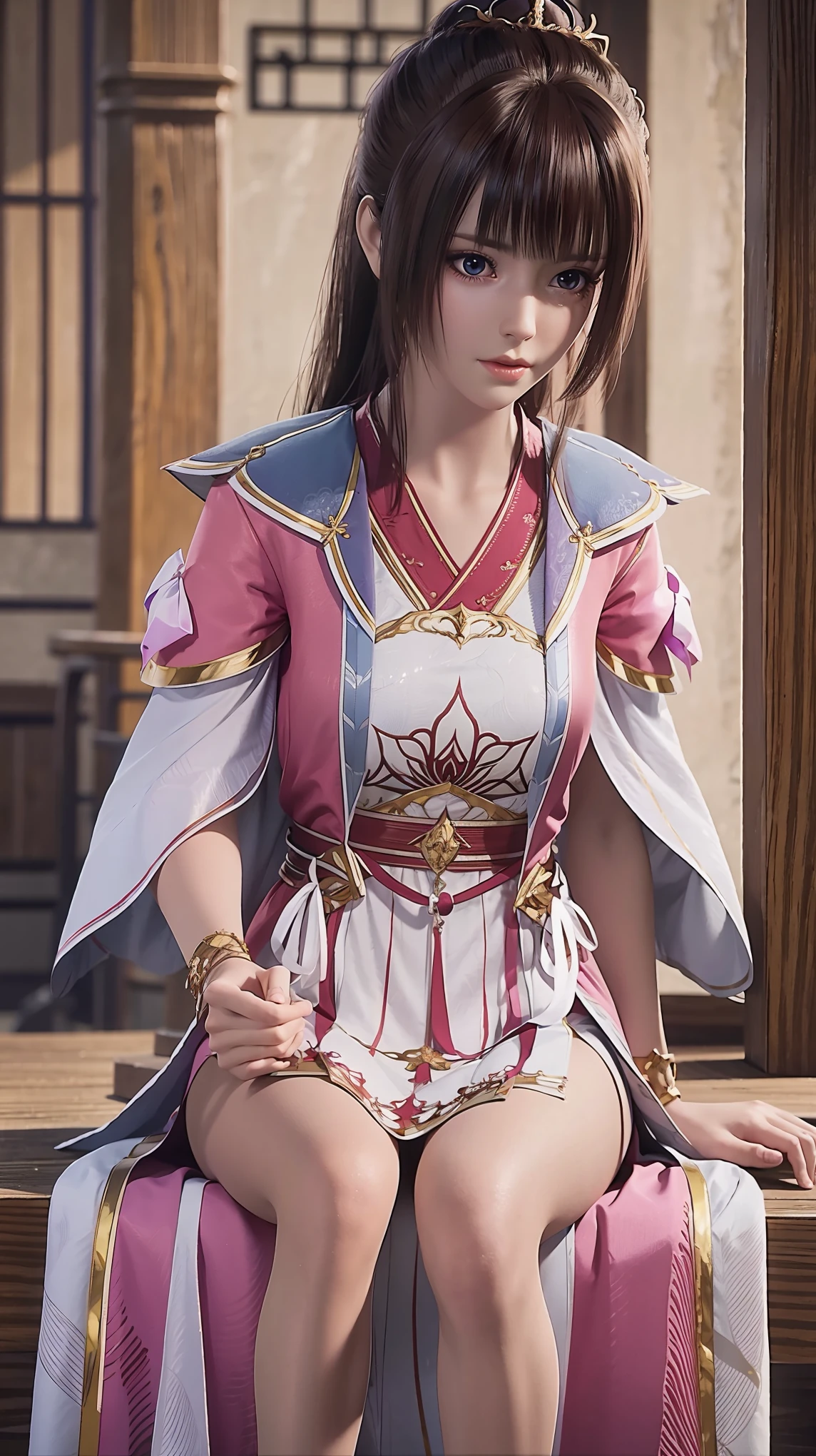 Arad woman in a dress sitting on a throne, cute anime waifu in a nice dress, trending on cgstation, 8K high quality detailed art, anime barbie in white, highly detailed exquisite fanart, Extremely detailed Artgerm, the anime girl is crouching, Flowing magic robe, Beautiful and attractive anime woman, WLOP 和 Sakimichan