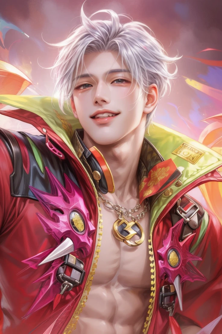 masterpiece, best quality, close-up picture, boy, handsome guy, sakimi chan's artwork in casual clothes, detailed face, happy, face focus, big eyes, anime eyes, stylish boy