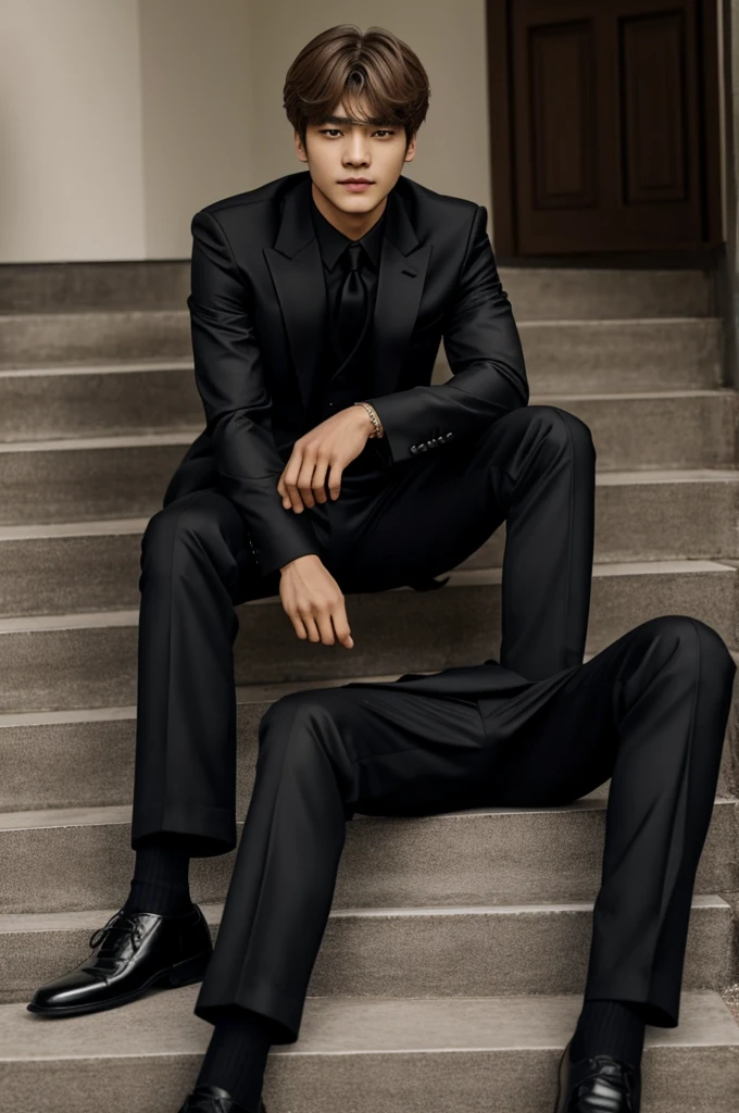 Kim Taehyung con traje negro