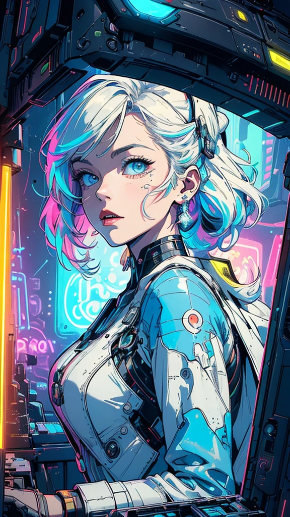 (((masterpiece, highest quality))),(((solo:1.2))),(((1girl:1.2))),32k wallpaper, very detailed, poster, vintage science fiction,(((((geometric cinematic movie poster))))), (bauhaus), shape,(((abstract))),(mid century modern),movie poster,(((((portfolio))))),(((((Close-up))))),(((((bust up))))),((((more various angle)))),(((highlight))),Vast landscape,((((heterochromia)))),(((complete. detailed face))),((((Extremely talented)))),(((((most complicated machine))))),((Overall colorfully)),((((neon light))))