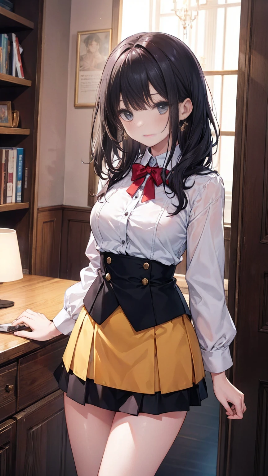 masterpiece, Highest quality,Super detailed, Gal,mini skirt,Cowboy Shot