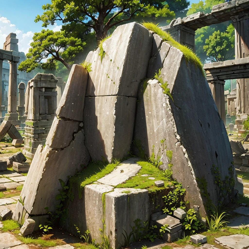 ((((No humans))))、Highest quality, Best Quality,((((Ancient ruins、rock))))