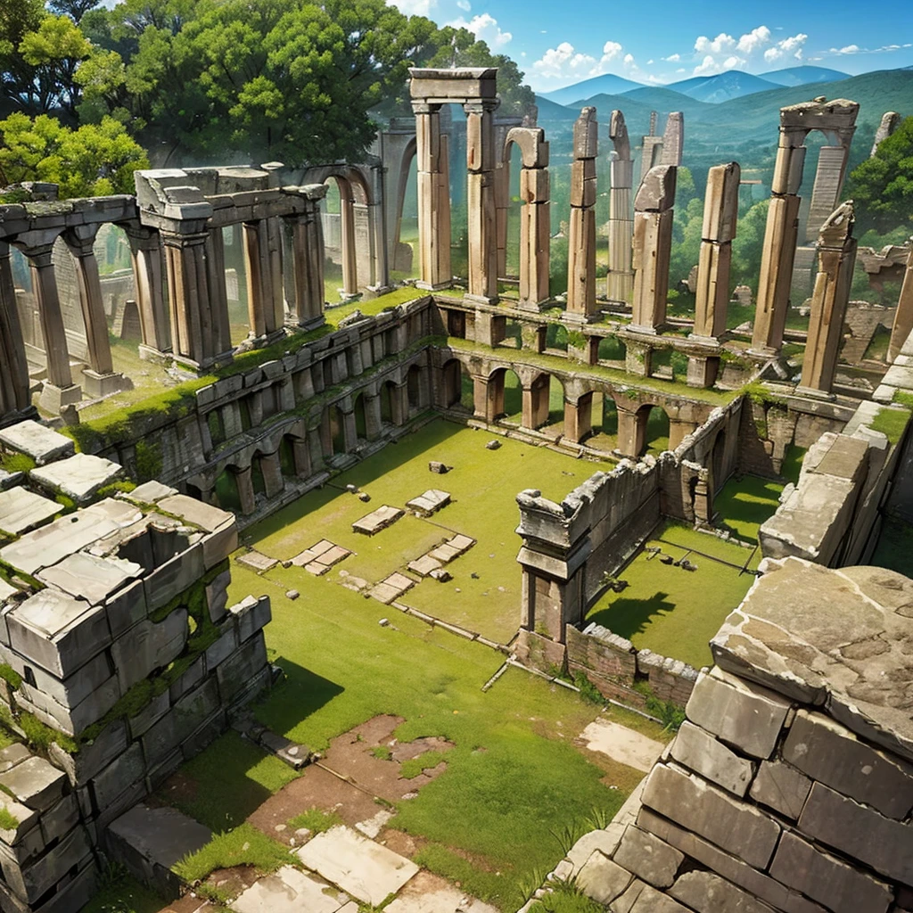 ((((No humans))))、Highest quality, Best Quality,((((Ancient ruins、rock))))