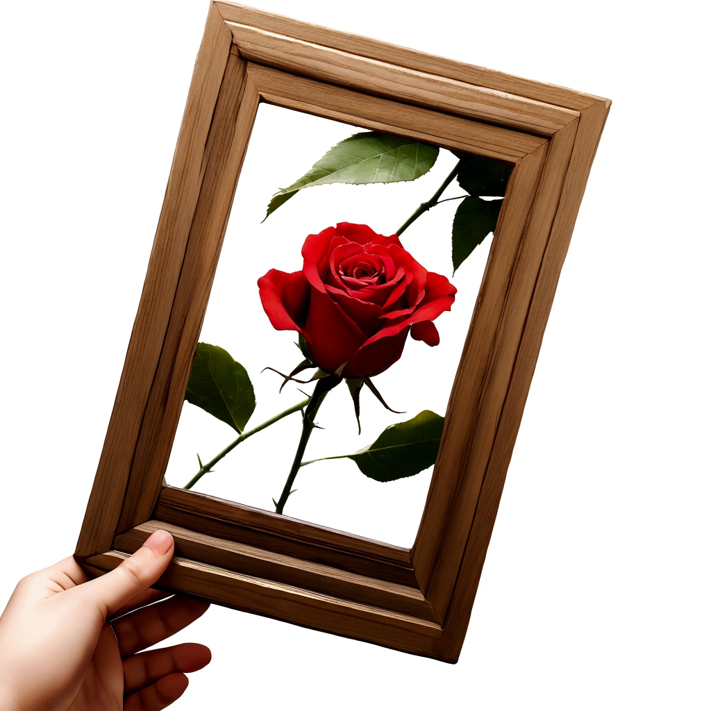 rose、red、３Book、photograph、Empty background
