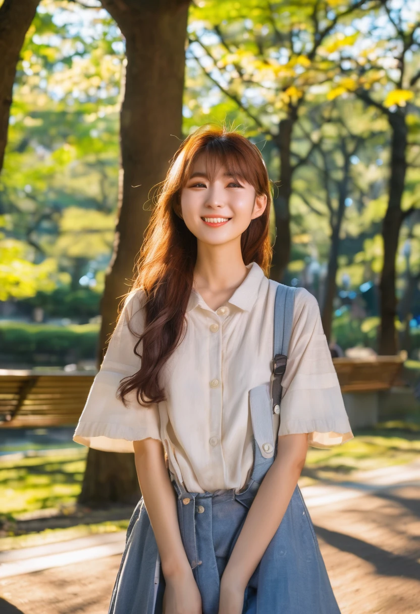 sunshine japanese girl,lol,Park Background