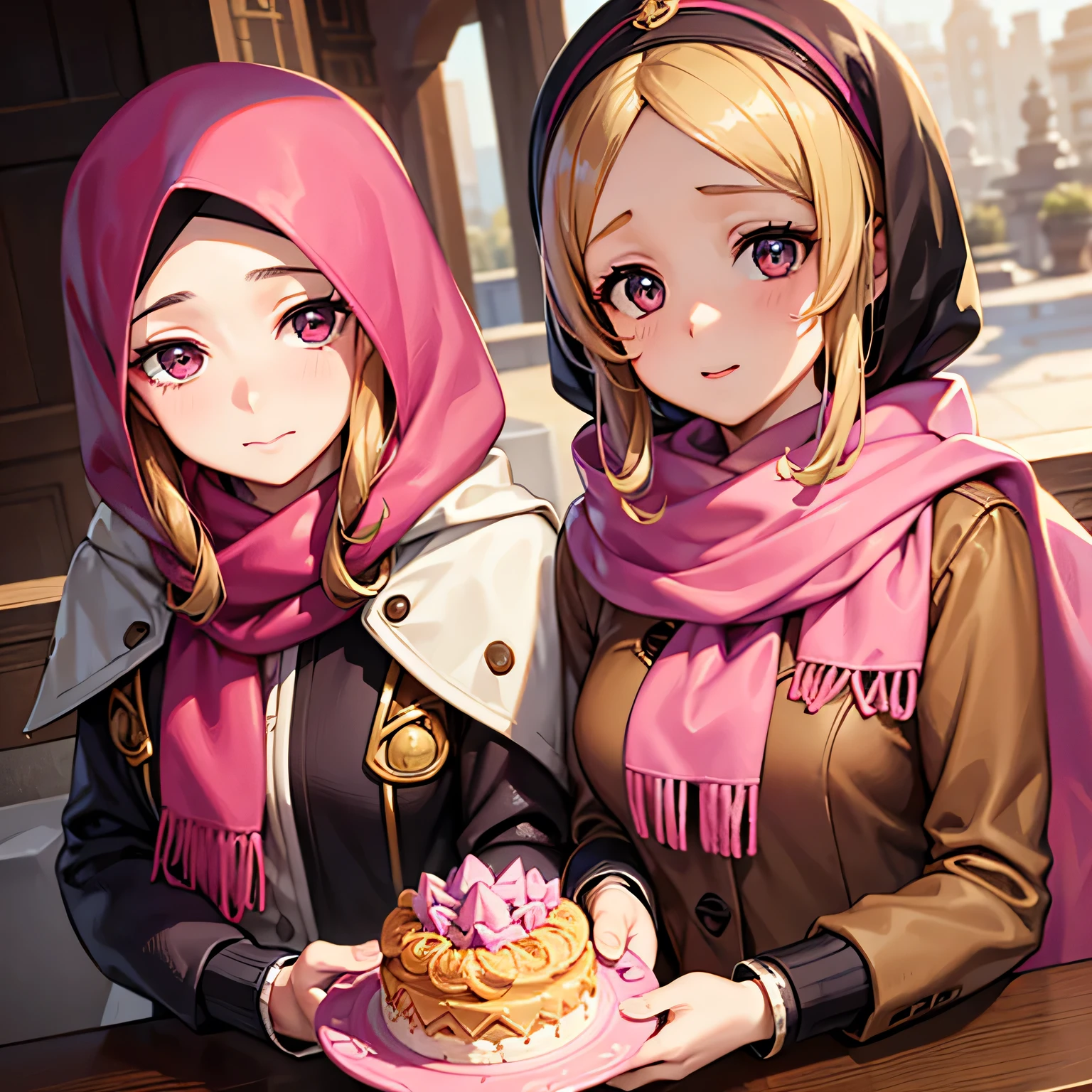 arafed woman wearing a pink scarf and brown shirt, hijab, 🤤 girl portrait, beautiful aesthetic face, dilraba dilmurat, malaysian, beautiful image, cute beautiful, beuatiful face, with accurate face, with kind face, 8k selfie photograph, lovely delicate face, realism artstyle, very very very beautifull face, very beautiful girl