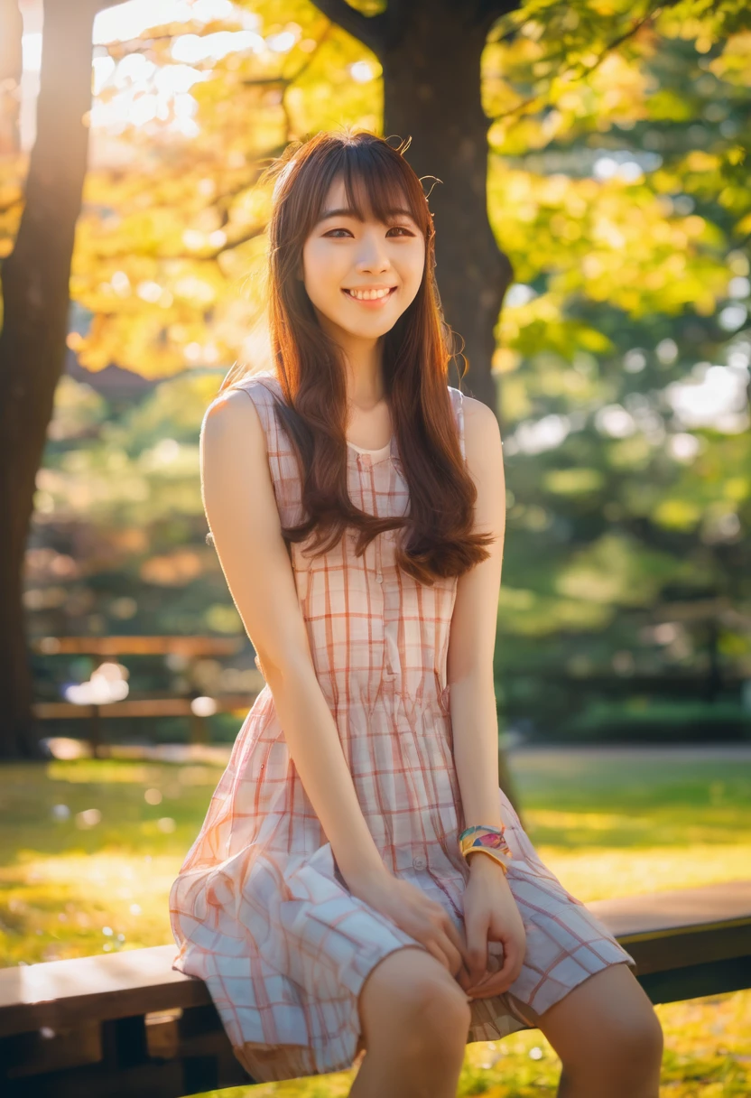 sunshine japanese girl，lol，Park Background