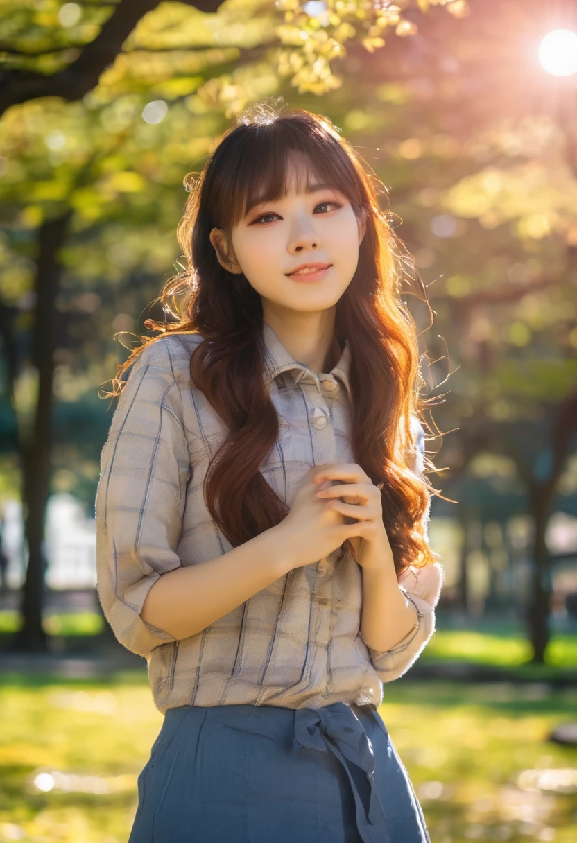 sunshine japanese girl,lol,Park Background