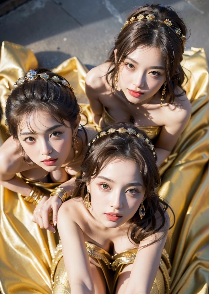 (((((On all fours)))),(((Tight ass))),((She opens her dress with both hands and secretly shows me her breasts.)),((((topless))))),(((Open the chest of the costume with both hands、Looking at her chest))),(((8K High Resolution), (Highest quality), (RAW Image Quality),(Tabletop:1.2), (Realistic), (Realistic:1.37), ,One girl,Beautiful fine details,Highly detailed skin,(Beautiful face with double eyelids), (realism: 1.4),Female about 20 years old,(Beautiful Face 1.4),Earrings,Olympian Queen Goddess, Brown hair and brown eyes, Wearing a long golden Greek toga with a jeweled belt,
wear a golden crown, Ancient Greek Palace, Peacock,
Greek Mythology, Great atmosphere, Realistic, super high quality, Super detailed, Ultra-accurate depiction of the hand, masterpiece, 8k, High resolution,((((ulgarity,(From above)))))