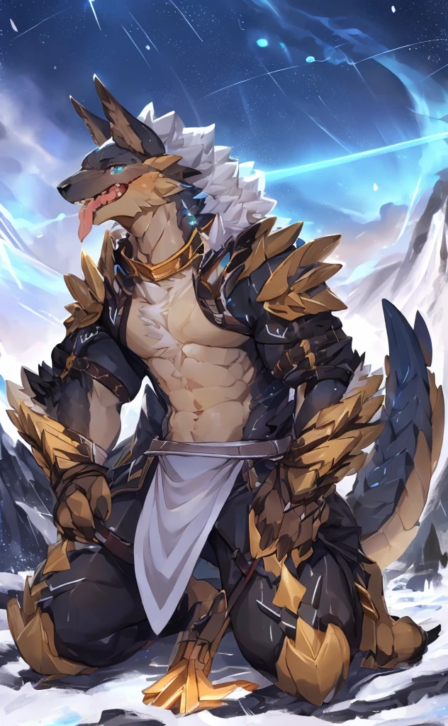 [(White background:1.5),::7] hexagon,armor ，正确of人体比例学，shark，Dragon Scale，晶莹of翅膀，Tentacles，Kneeling on the stone，打开你of双腿，Dark Skin, Body上附着of小蓝色水晶，drink, ofBody，Dark Dark Skin，Male adolescents，Body， Magic Light, (, mountain peak, (of,rain,wind), sky sky, 详细of月亮, Light Particles, night, Starry Sky, (Kenket)(author：Pino Deheny), Imagine  ,go through, lie, 簡單of，collar，Dog Leash，锋利of爪子是黑色of，虚弱of，，紫色of眼睛，爱心形of瞳孔，Body是胶水，Black loincloth，散落of布条，overflow，Milk flows from the mouth，Sticking out tongue，Body上of白色液体，gag