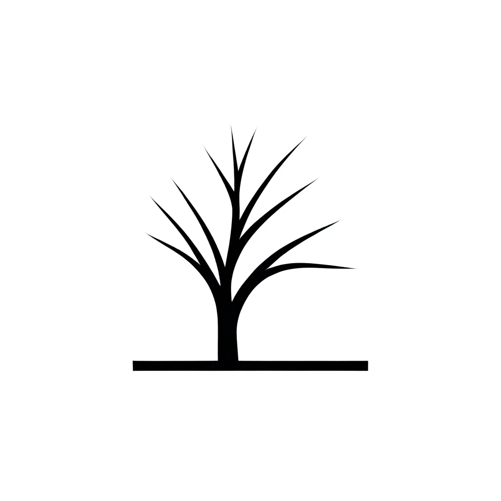 （（（Abstract：1.5））），（（（very simple：1.5））），only black, only strokes,Conceptual art, Minimalism, Pop art, Cubism， simple stroke of tree, integrate simple stroke of earth, transparent background, simple background, Surrealism