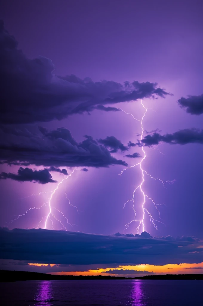 purple lighting storm
