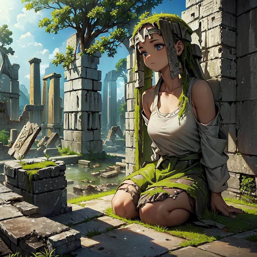 ((((No humans))))、Highest quality, Best Quality,((((Ancient ruins、rock、get lost))))