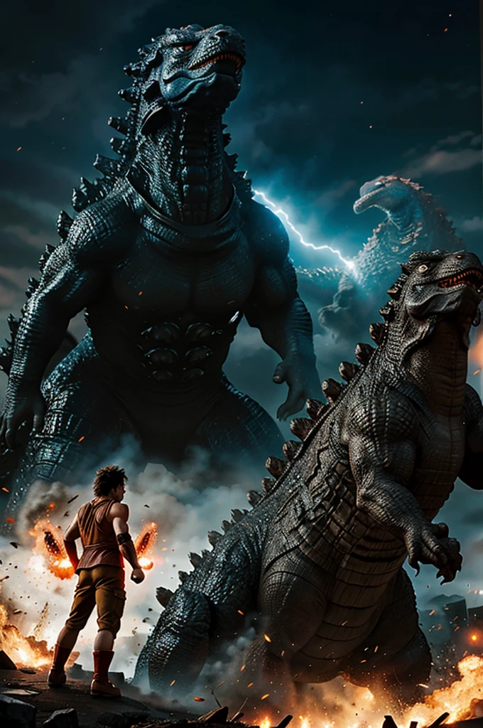 Haz a Godzilla VS Goku salvando el mundo