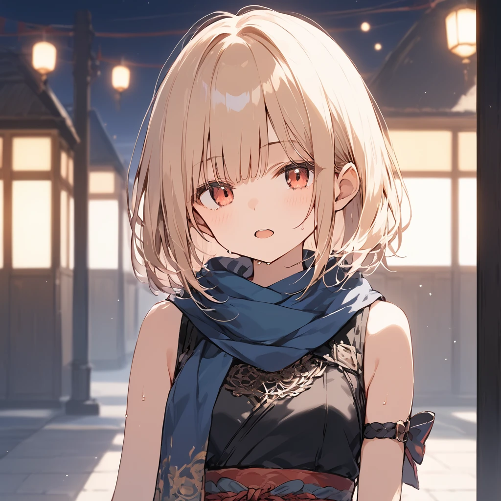 score_9, score_8_up, score_7_up, source_anime, best quality, masterpiece,ultra-detailed,official art, absurdres, highres, waifu2x, break,1girl, ninja, short hair, blunt bangs, small breasts,beautiful detailed eyes, expressionless, sleeveless, scarf, sweat, in mission, open mouth, (yawn:0.3), sleepily, night, outdoors, break,(clear line illustration:1.2),very high resolution, very aesthetic, super detailed skin, Best cinematic lighting powered by famous artist, 8k,cute picture,beauty illustration,photoshop_(medium),,(Detailed Lighting),best anime 8k konachan wallpaper, pixiv contest winner,
