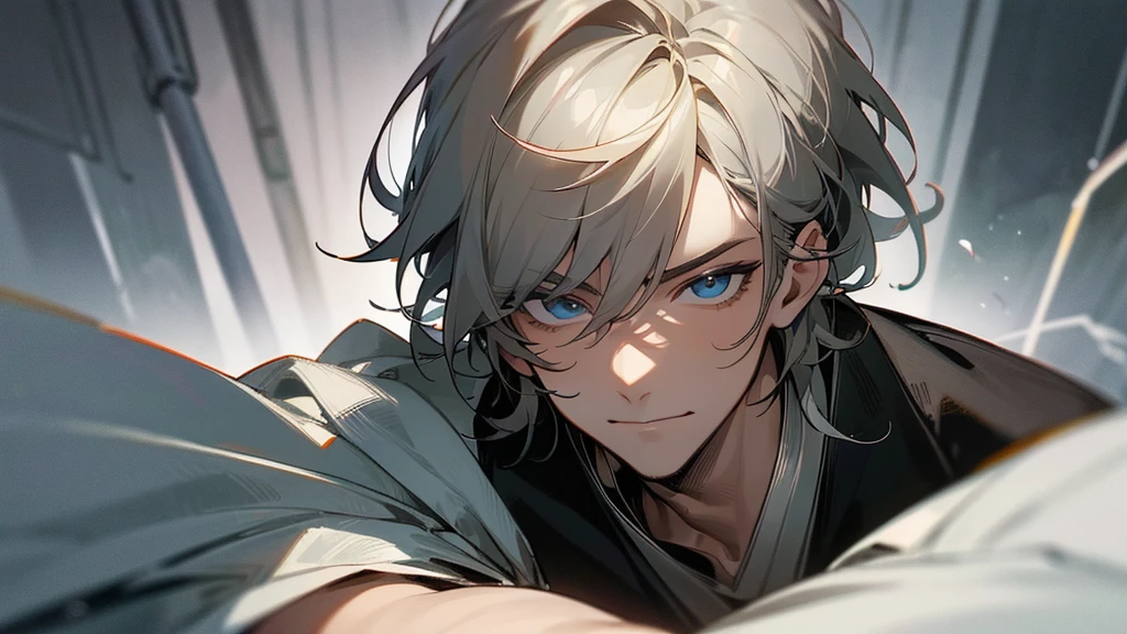 a handsome guy、Serious expression、Please keep your mouth shut、king、Highly detailed CG Unity 8k wallpaper, (super masterpiece, Beautiful person, A dirty smile on a well-drawn face, that&#39;Photorealistic, Ultra-realistic)