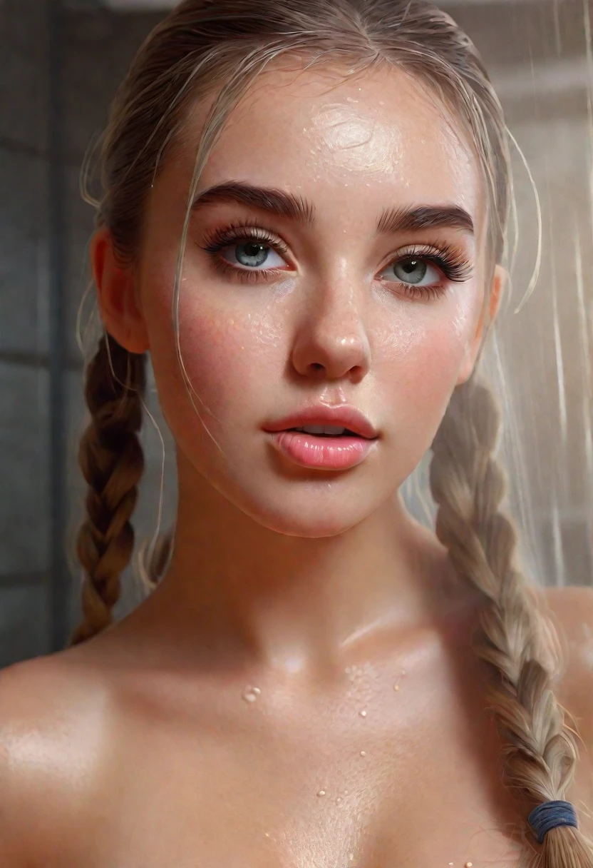 beautiful detailed girl, 1girl, long hair, two pigtails,stick out your tongue, shower, washing body, full body, realistic, photorealistic, (best quality,4k,8k,highres,masterpiece:1.2),ultra-detailed,(realistic,photorealistic,photo-realistic:1.37),HDR,UHD,studio lighting,ultra-fine painting,sharp focus,physically-based rendering,extreme detail description,professional,vivid colors,bokeh,beautiful detailed eyes,beautiful detailed lips,extremely detailed eyes and face,longeyelashes,warm lighting,soft colors,detailed skin texture