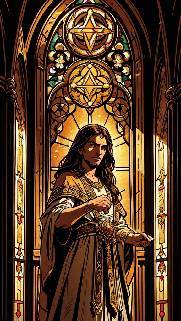 intricate detailed portrait of jesus christ, standing with his disciples, ornate religious scene, high renaissance style, dramatic lighting, rich colors, chiaroscuro, impasto painting technique, masterpiece, best quality, 8k, hyperrealistic, photorealistic, volumetric lighting, dramatic shadows, glowing religious aura, divine presence, reverent atmosphere, classical religious art, sacred geometry, detailed religious iconography, elaborate religious robes and vestments, biblical historical scene, cinematic composition, dynamic pose, thoughtful expression, penetrating gaze, emotive spiritual energy, masterful brushwork, luminous skin tones, vibrant jewel-toned palette, ornate architectural background, grand cathedral interior, stained glass windows, heavenly light, religious iconography, spiritual enlightenment