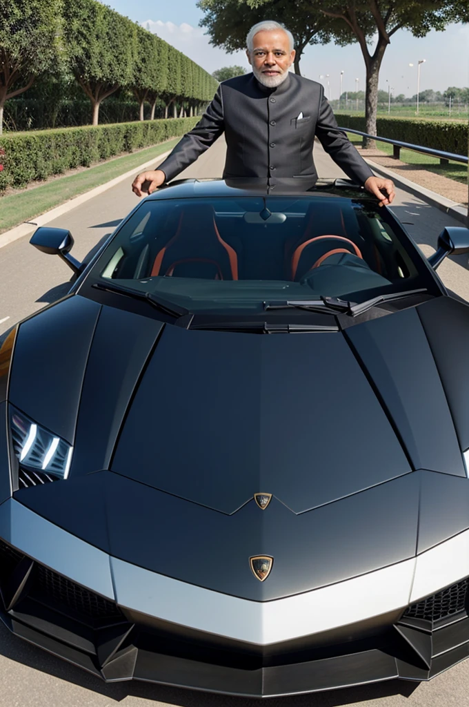 Modi with Lamborghini