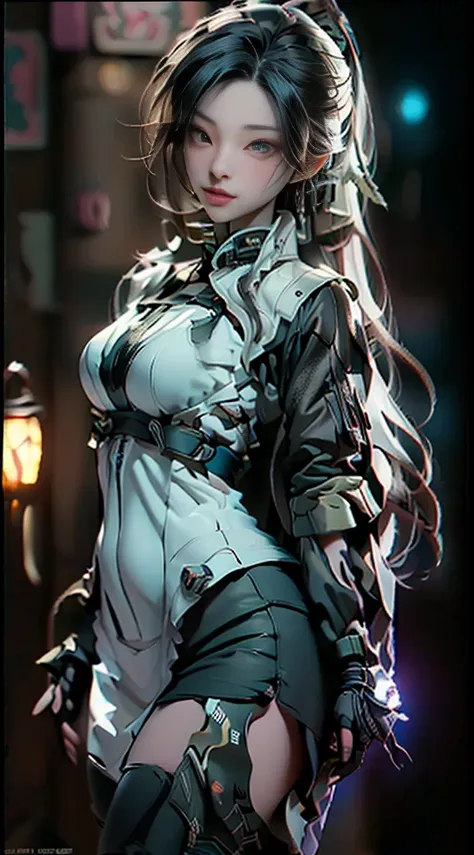 ((best quality)), ((masterpiece)), (detailed:1.4), 3d, an image of a beautiful cyberpunk female,hdr (high dynamic range),ray tra...