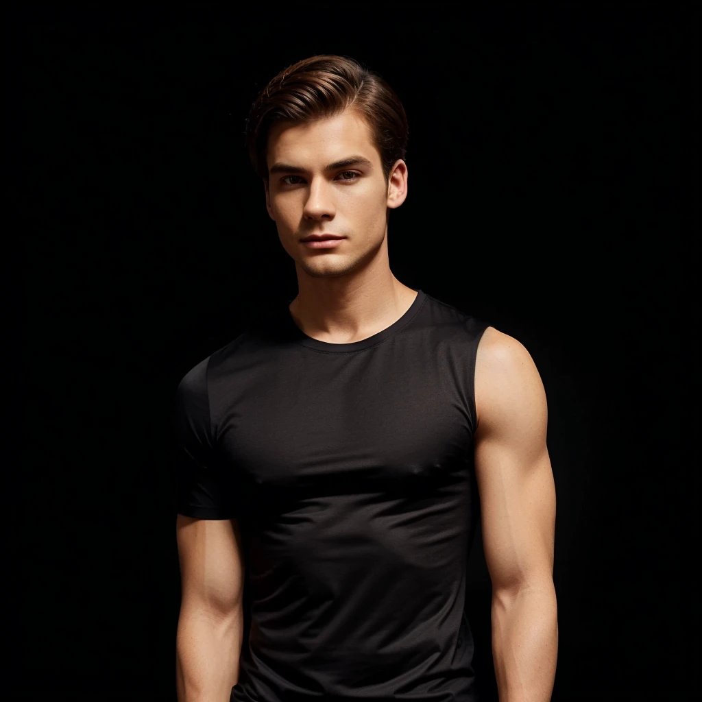 Your task is to generate a design concept for a usa-style fashion ,t-shirt,Imagine a high-end t-shirt that with modern trends. like perfect fabric, and a sleek silhouette that exudes sophistication.dwon shoulder,for mens,crazy Printing,