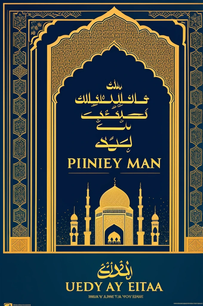 islamic poster Making over right eid mubarak