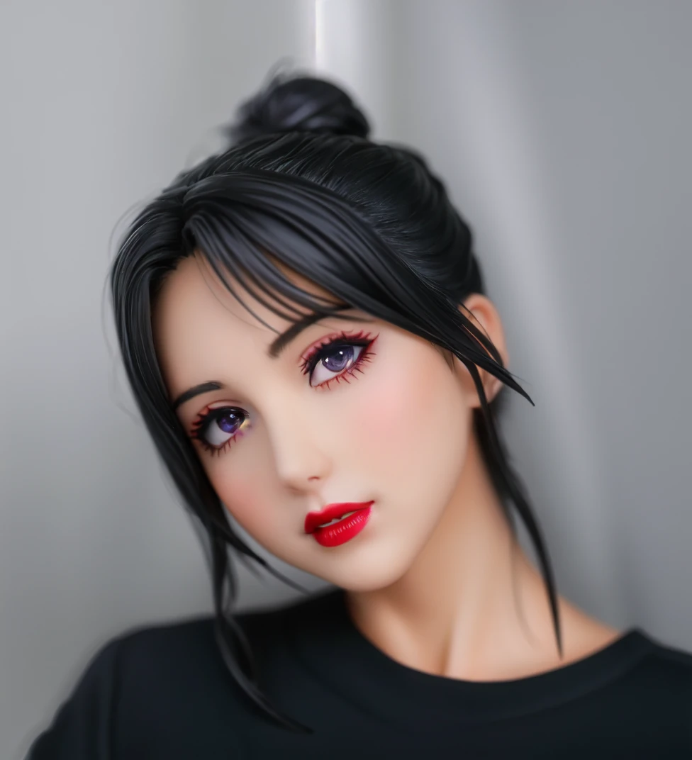 ((Top Quality、16K、masterpiece:1.3))、a tall and beautiful woman、Perfect Figure:1.4、(gothic aesthetic) Slim Abs、(goth girl) black hairstyle、long hair、No postural movement、Stand up straight、Huge bust、Highly detailed facial and skin texture、(A detailed eye, Symmetry Eyes, Clear realistic eyes, Double eyelidd、Cold-stricken face、Symmetrical face), pale-white skin (illuminated, realistic shading sound), goth makeup, Royal sisters full of fans、The Telegraph Esbian、peach buttocks、(black gothic Knit Dress, Very Tight Knit), cleavage, black pantyhose, squart、(Raw foto:1.2)、((Photorealcitic:1.4))Top Quality、masterpiece、Real Photography、very delicate and beautiful.、super detailed CG、Unity、8K photo wallpaper、delicate detail、best qualtiy、Highly detailed CG unity 8k wallpaper、absurderes、Incredibly Absurd、huge file size、extremely highly detailed、Hight Resolution、ighly Details、Beautiful detail girl、extremely detailed eyes and face、beautiful delicate eyes、Facial light、cinematic lightings, 1girll、see -through,Watch your audience, Plane Air, high ponytail、ulzzang-6500、The Telegraph Esbian,