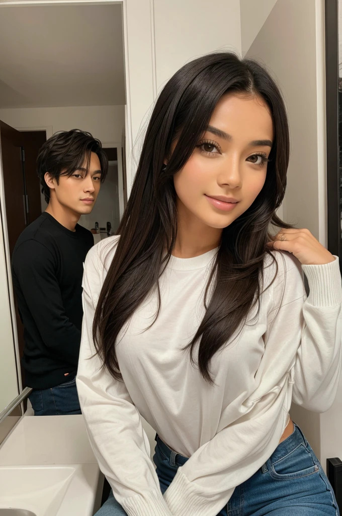 man with beautiful girlfriend ai