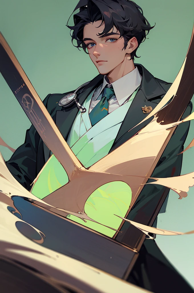 ((best quality)), ((masterpiece)), (detailed), perfect face, doctor, stethoscope, 27 years old, male, handsome, smart