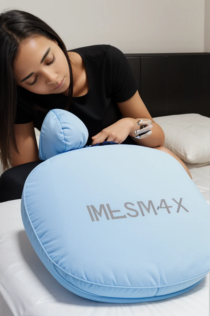 Design a personalized sleep aid device for individuals with insomnia incorporating features and technology which can improve overall sleep. 
