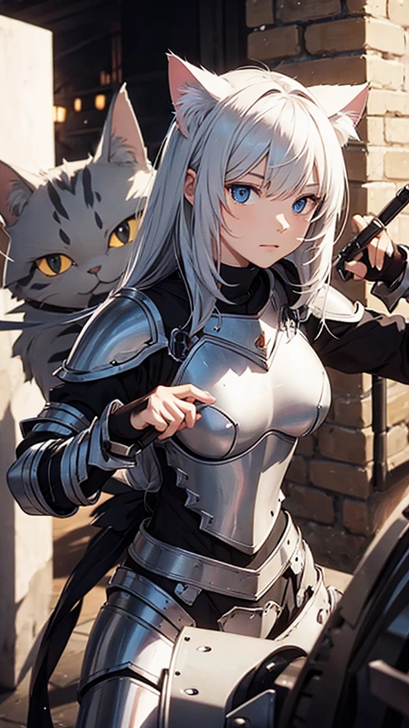 Cat in armor Personification