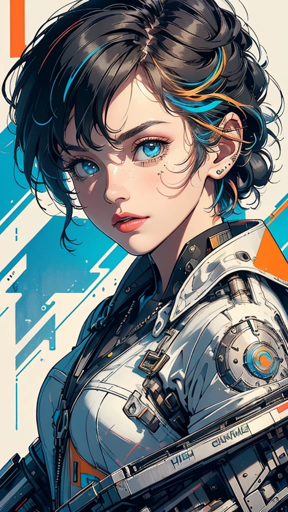 (((masterpiece, highest quality))),(((solo:1.2))),(((1girl:1.2))),32k wallpaper, very detailed, poster, vintage science fiction,(((((geometric cinematic movie poster))))), (bauhaus), shape,(((abstract))),(mid century modern),movie poster,(((((portfolio))))),(((((Close-up))))),(((((bust up))))),((((more various angle)))),(((highlight))),Vast landscape,((((heterochromia)))),(((complete. detailed face))),((((Extremely talented)))),(((((most complicated machine))))),(((genius mechanic))),((Overall colorfully)),neon sign