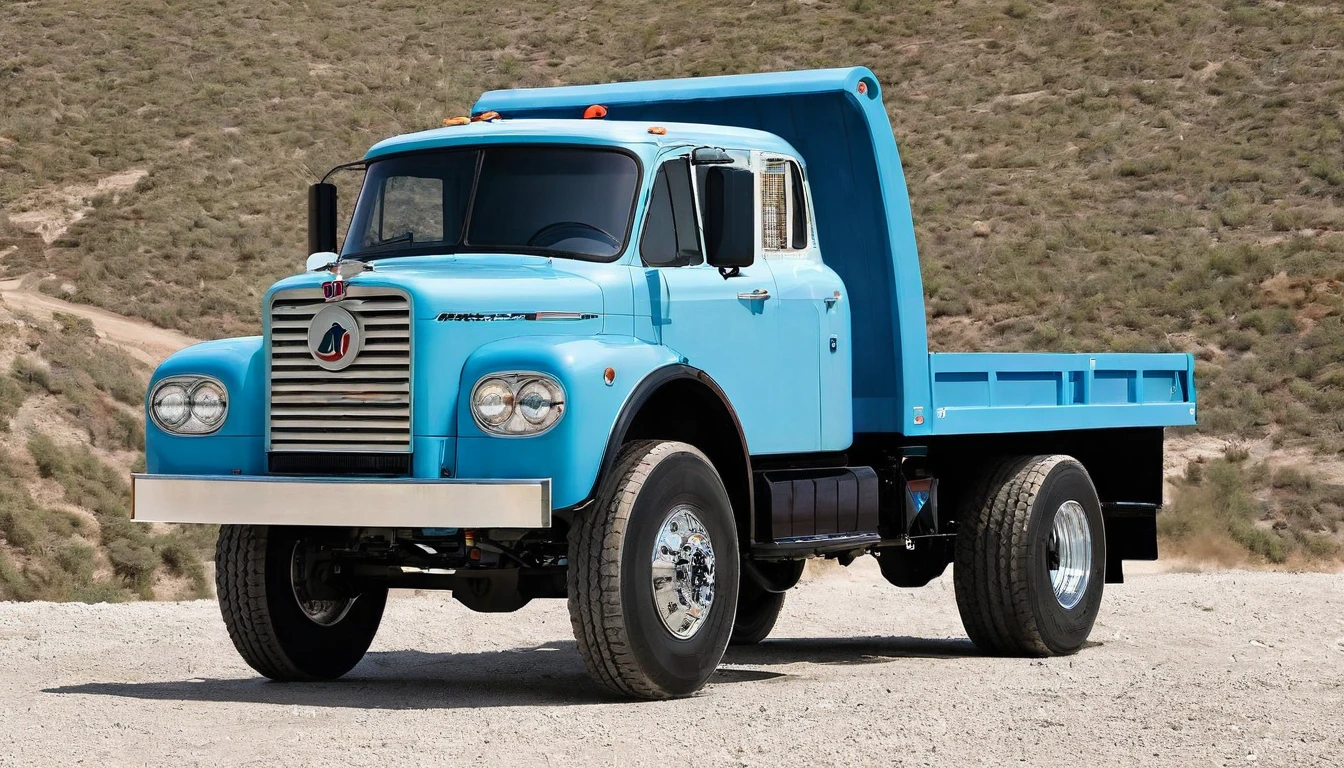 McKyle Hauler 1957-1977
Manufacture: 1957-1977
Type: Heavy Cargo Truck
Engine: V8 Turbo Diesel
Transmission: Manual or Automatic
Traction: Full
Price: Adjusted for historical context

Design
Exterior:

Style: Combination of European and American influences, with a robust and imposing design.
Body: Tough, aerodynamic construction, optimized for efficiency and aerodynamic performance.
Suspension: High, designed to withstand heavy loads and varied terrain.
Wheels: Large, with high resistance and efficiency tires.
Inside:

Cabin: Luxurious, with high quality finishes and comfort for long journeys.
Equipment: Complete panel with advanced technology, including entertainment and security systems.
Battery capacity:

Designed to transport heavy loads on trailers, offering superior towing performance.
Performance:

Engine: Powerful V8 Turbo Diesel, providing high power and energy efficiency.
Transmission: Manual or Automatic, depending on the customer's preference, ensuring versatility and ease of driving.
Context and Usage
The 1957-1977 McKyle Hauler represents a significant evolution in terms of performance and comfort while maintaining the robustness and reliability of heavy-duty trucks. With its V8 Turbo Diesel engine and luxurious cabin, it is ideal for carriers and operators who require both pulling power and comfort during long journeys. Inspired by European and American designs, the 1957-1977 Hauler is an excellent choice for anyone looking for a premium-class truck with superior towing capacity and exceptional performance in a variety of road conditions.