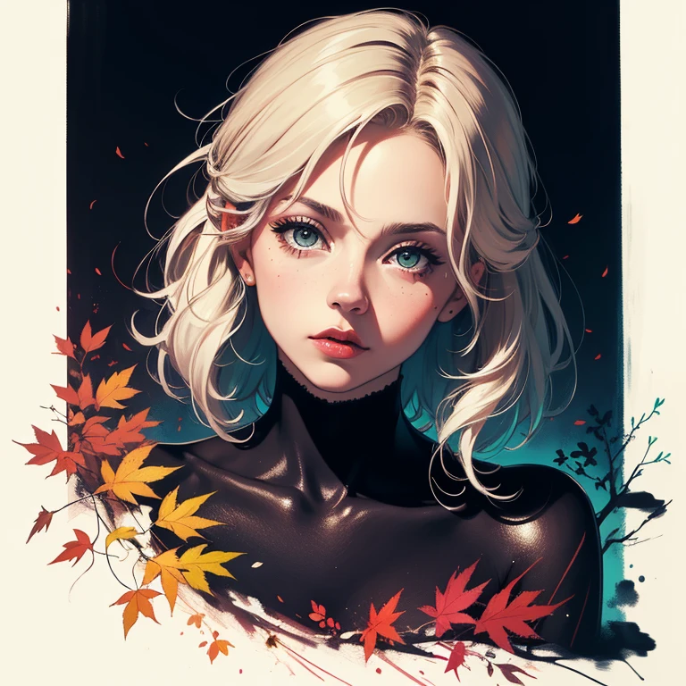 (8k, best quality, masterpiece:1.2),(best quality:1.0), (ultra highres:1.0), pencil colors, Pamela Anderson, shoulder, hair ribbons, by agnes cecile, full body photography, extremely luminous bright design, pastel colors, (ink:1.3), autumn lights