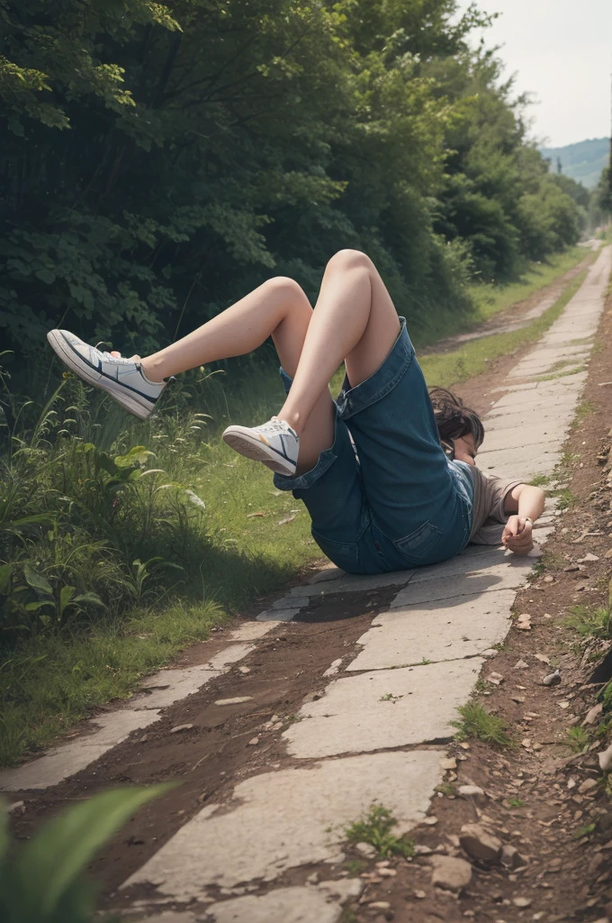 Someone falling
