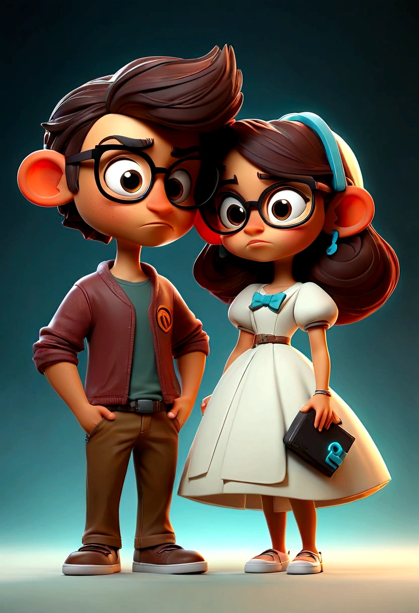 Casal nerd programadores, fofos, romantic