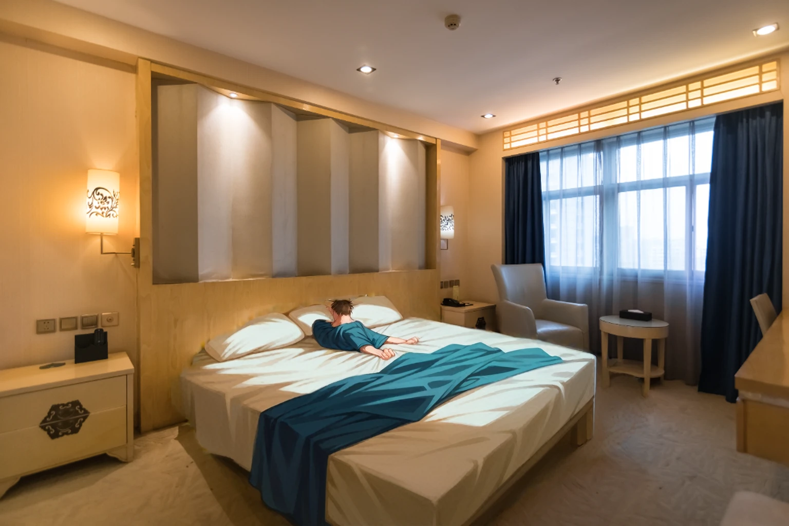 Neat and clean bed