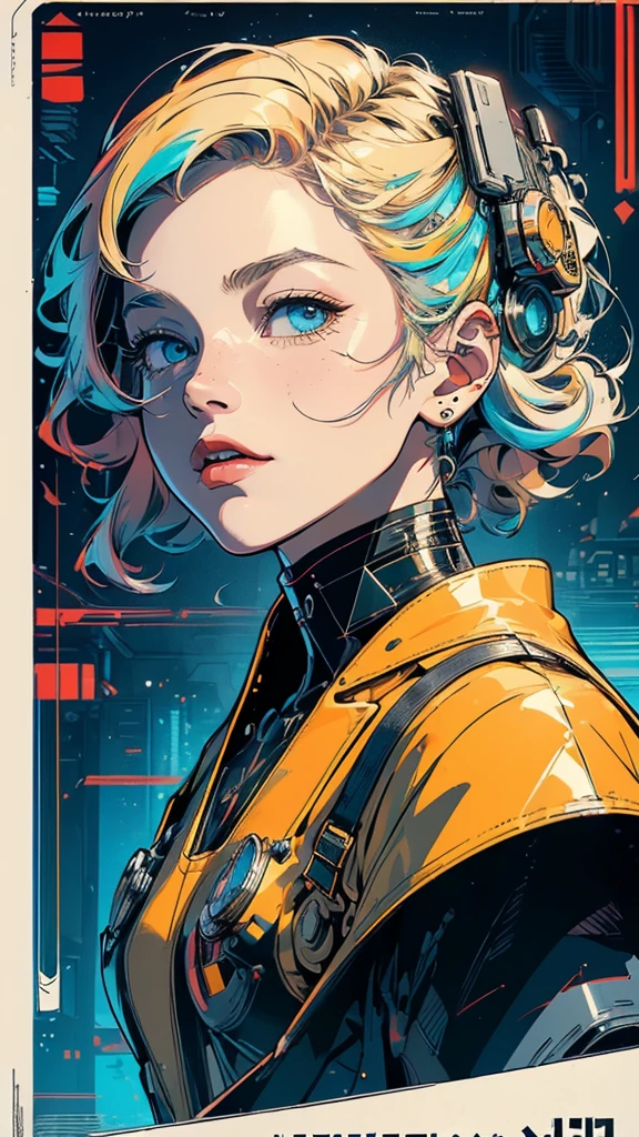 (((masterpiece, highest quality))),(((solo:1.2))),(((1girl:1.2))),32k wallpaper, very detailed, poster, vintage science fiction,(((((geometric cinematic movie poster))))), (bauhaus), shape,(((abstract))),(mid century modern),movie poster,(((((portfolio))))),(((((Close-up))))),(((((bust up))))),((((more various angle)))),(((highlight))),Vast landscape,((((heterochromia)))),(((complete. detailed face))),((((Extremely talented)))),(((((most complicated machine))))),(((genius mechanic))),((Overall colorfully)),neon sign
