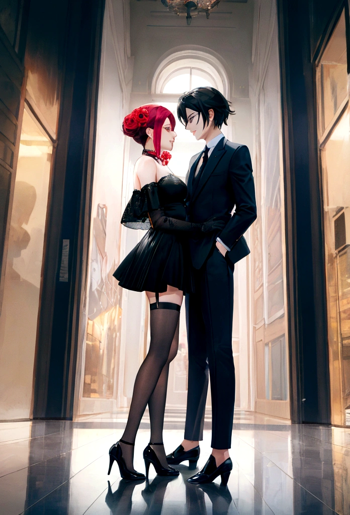 Fashionable and modern, Two people, men and women, Shine, restive