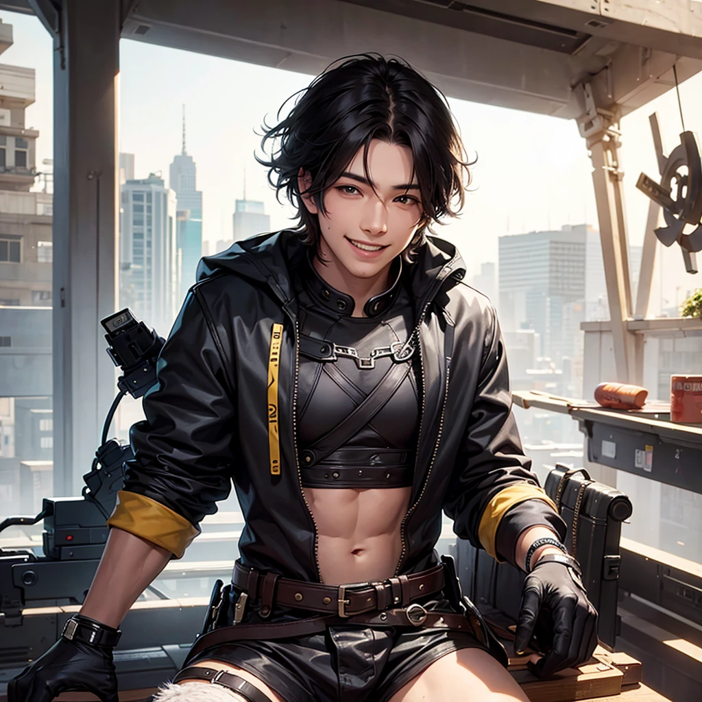 Sexy boy with a beautiful smile