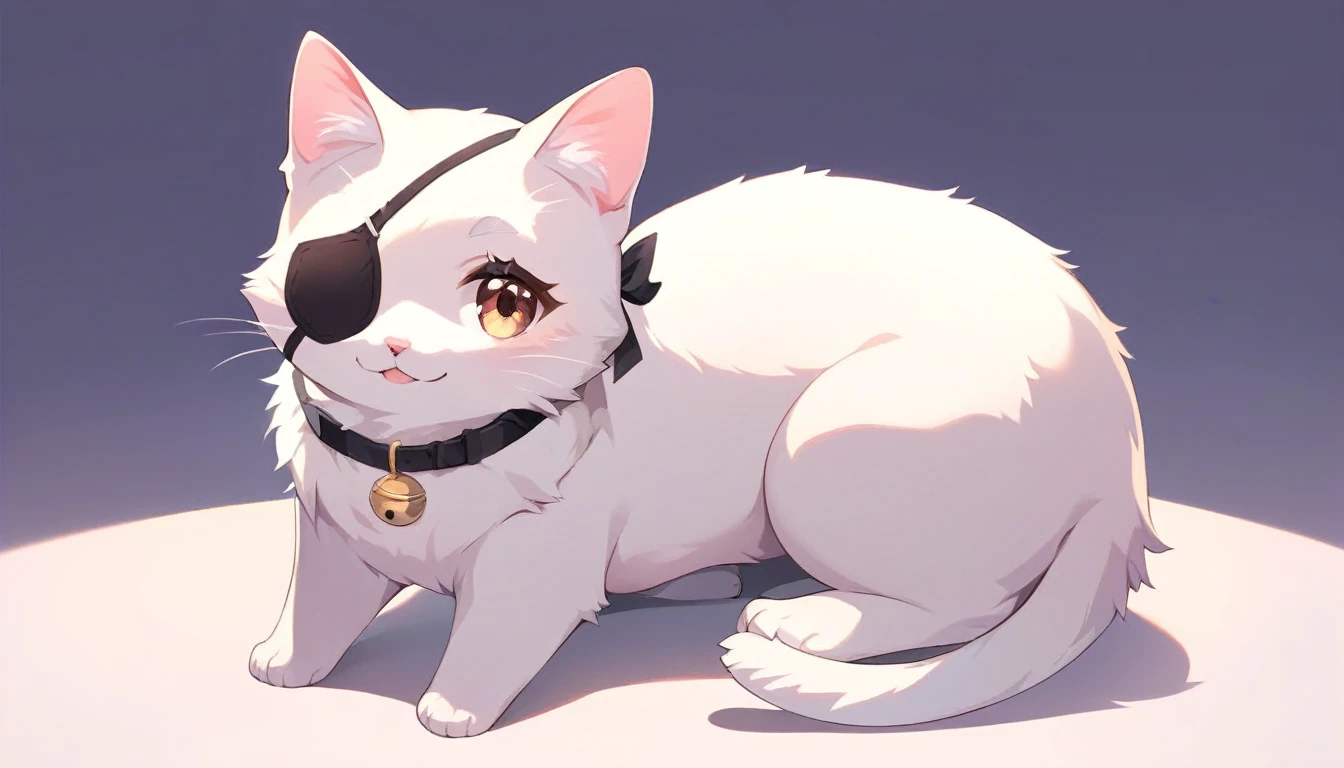 score_9, score_8_up, score_7_up, detailed, rating safe, absurdity, full body, cat, cute, looking at viewer, eyepatch, 