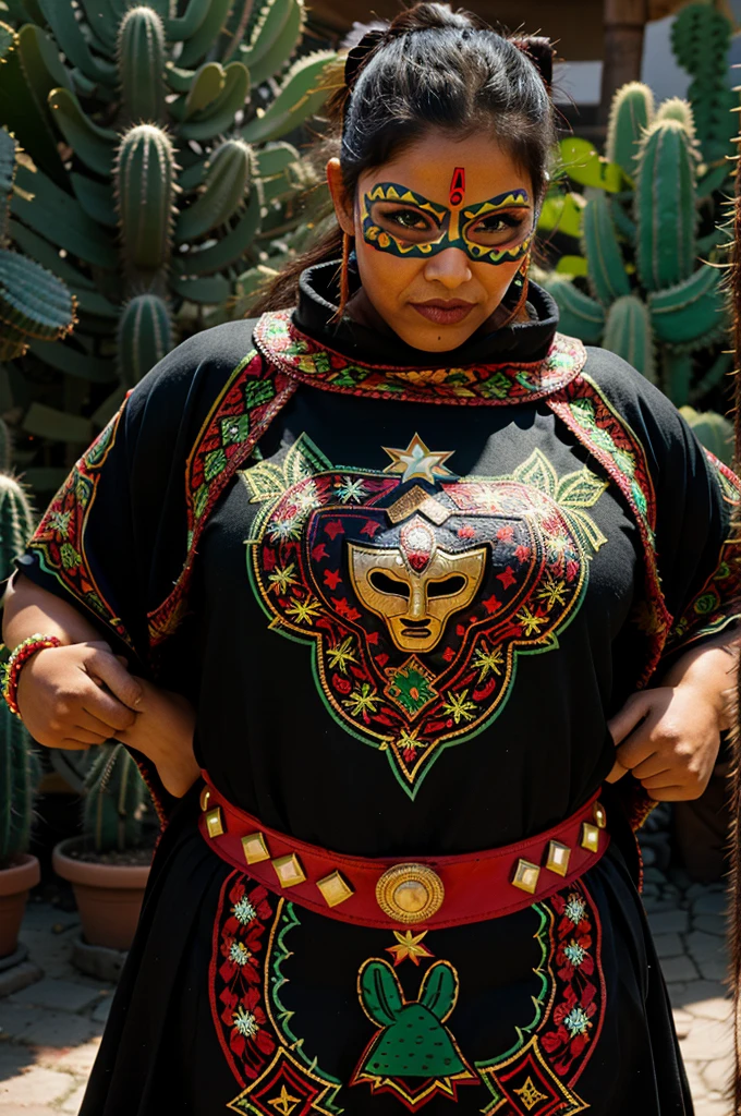 Mexico: A fierce superhero with a luchador mask and a poncho decorated with traditional Mexican motifs. They have superhuman strength and can be seen grappling with a giant cactus.

