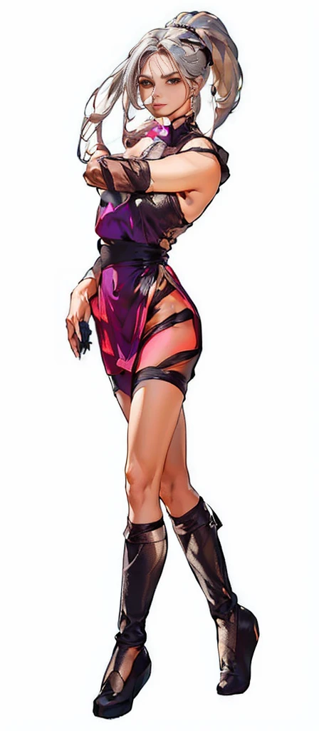 ((Upper shouldescial closeupigboobs, looking at viewe, Anime big breasts, Standing Painting, Viewing angle, Foreshortening, Foreshortening, 8K, Super Detail,Silver Hair,Endless Reality, White background, Standing Painting, 8K, Super Detail, 1080p, Women HD,woman, 16k, high resolution, best quality, high quality, Anatomically correct, masterpiece, precise, Ultra HD,Black silk tulle,No light effect